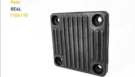 Real — Bolted-on pad, 110 × 110 mm